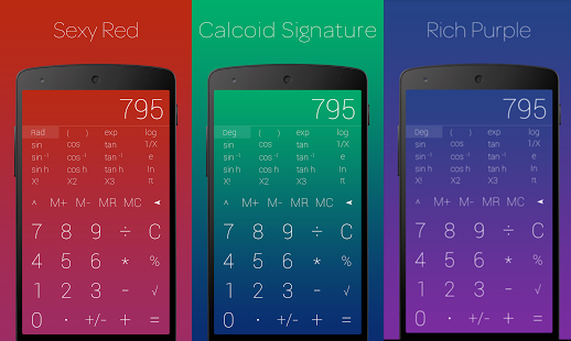 Calcoid เครื่องคิดเลขวิทยาศาตร์ Android